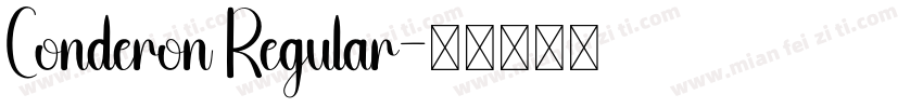 Conderon Regular字体转换